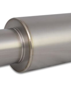 Vibrant Titanium Muffler w/Straight Cut Natural Tip 2.5in. Inlet / 2.5in. Outlet
