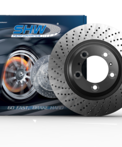 SHW 17-19 Porsche 911 Carrera 3.0L w/o Ceramic Brakes Left Front Cross-Drilled MB Brake Rotor