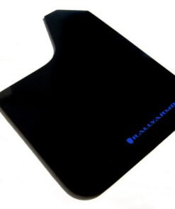 Rally Armor Universal fitment (no hardware) Basic Black Mud Flap w/ Blue Logo