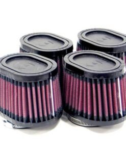 K&N Universal Rubber Filter 2.125in Flange ID/3in x 4in Tapered Oval/2.75in Height (4 Filters)