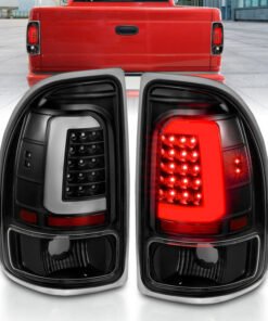 ANZO 1997-2004 Dodge Dakota LED Taillights Black Housing Clear Lens Pair