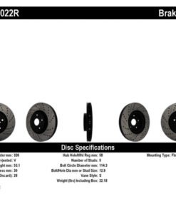 StopTech 05-10 Subaru Impreza WRX/STi Slotted & Drilled Right Front Rotor