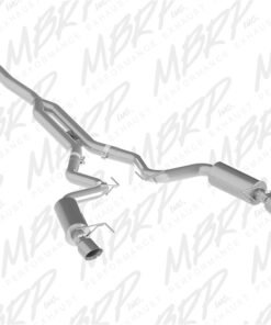 MBRP 15-18 Ford Mustang EcoBoost 2.3L T409 3in Cat Back Dual Split Rear Exit (Street Version)