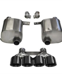 Corsa 2014 Corvette C7 Coupe 6.2L V8 AT/MT 2.75in Valve-Back Dual Rear Exit Black Sport Exhaust
