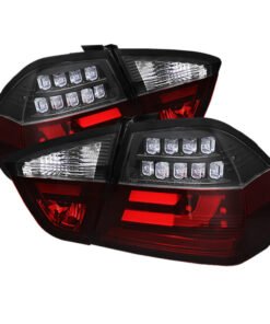 Spyder BMW E90 3-Series 06-08 4Dr LED Indicator LED Tail Lights Blk ALT-YD-BE9006-LBLED-G2-BK