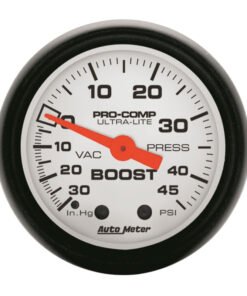 Autometer Phantom 52mm 30in Hg-Vac/45PSI Mechanical Vacuum/Boost Gauge