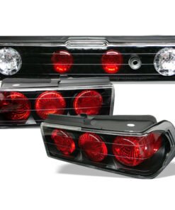 Spyder Honda CRX 88-91 Euro Style Tail Lights Black ALT-YD-HCRX88-BK