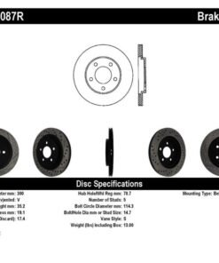 StopTech 05-10 Ford Mustang Slotted & Drilled Right Rear Rotor