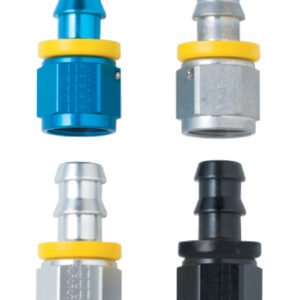 Fragola -8AN Push-Lite End Straight - Black