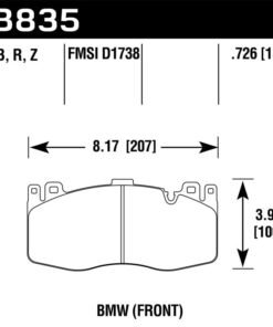 Hawk 13-16 BMW 5 Series HPS 5.0 Front Brake Pads
