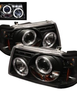 Spyder Ford Ranger 01-11 1PC Projector Headlights LED Halo LED Blk PRO-YD-FR01-1PC-HL-BK