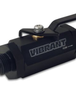 Vibrant -12AN to -12AN Male Shut Off Valve - Black