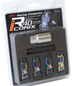 Project Kics 12X1.50 R40 Iconix Neochrome Lug Nut Lock Set - 4