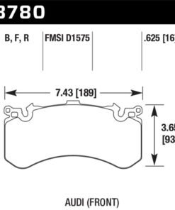 Hawk 2016 Audi A8 Rear High Performance Brake Pads