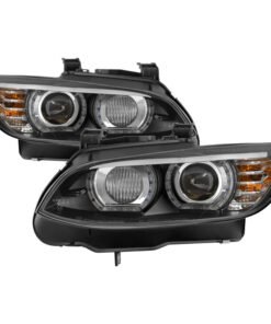 Spyder 08-10 BMW F92 3 Series Projector Headlights - LED DRL - Black (PRO-YD-BMWE9208-DRL-BK)