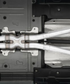 MBRP 15-16 Dodge Challenger 5.7L HEMI SS 3in Quad Split Rear Exit w/ Carbon Fiber Tips - T304