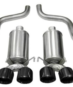 Corsa Black Xtreme Axle-Back Exhaust w/Dual Black 3.5in Tips 09-13 Chevrolet Corvette C6 6.2L V8