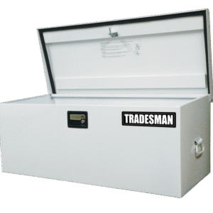 Tradesman Steel Job Site Box/Chest (Light Duty/Large) (42.75in.) - White