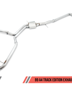 AWE Tuning Audi B9 A4 Track Edition Exhaust Dual Outlet - Diamond Black Tips (Includes DP)