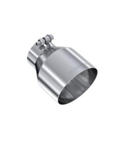MBRP Universal T304 Stainless Steel Tip, 3in ID / 5in OD Out / 6.5in Length / Angle Cut  Single Wall