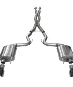 Corsa 2015 Ford Mustang GT 5.0 3in Cat Back Exhaust Black Dual Tips (Sport)