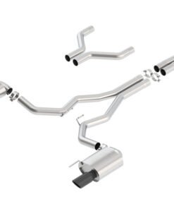 Borla Atak Cat-Back 15-17 Ford Mustang GT 5.0L V8 MT/AT 3in pipe 4in Black Chrome Tips