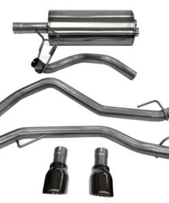 Corsa 09-14 Dodge Ram 1500 4.7L/5.7L V8 Quad/Crew Cab/Short Bed Black Dual Rear Exit Cat-Back Exhaus