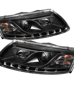 Spyder 5029416 Black DRL Projector Headlights for 2005-2007 Audi A6