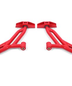 BMR 10-14 Ford Mustang / Shelby GT500 Non-Adj. Lower A-Arms (Poly/Delrin) - Red