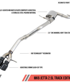 AWE Tuning Mk6 Jetta 2.5L Track Edition Exhaust - Diamond Black Tips