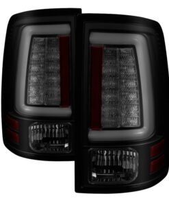 Spyder 13-14 Dodge Ram 1500 Light Bar LED Tail Lights - Black Smoke ALT-YD-DRAM13V2-LED-BSM