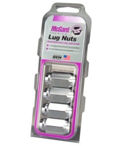 McGard Hex Lug Nut (Cone Seat) 9/16-18 / 7/8 Hex / 1.75in. Length (4-Pack) - Chrome