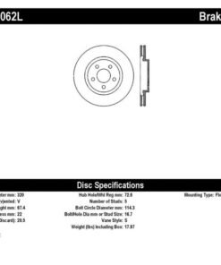StopTech 05-09 Chrysler 300 (5.7L V8 exc SRT-8) Rear Left Slotted & Drilled Rotor