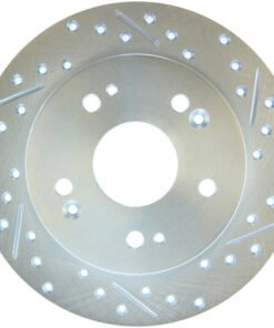 StopTech Select Sport 06-15 Honda Civic Si Slotted and Drilled Right Left Rotor