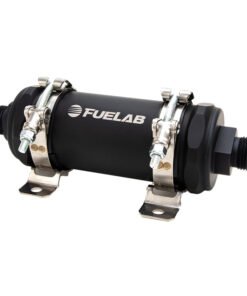 Fuelab PRO Series In-Line Fuel Filter (10gpm) -10AN In/-10AN Out 6 Micron Fiberglass - Matte Black