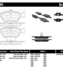StopTech Performance 98-04 Volvo S60/98-00 S70/98-00 V70/93-97 850 Series Front Brake Pads