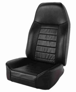Smittybilt 44901 Standard Front Bucket Seat for 1976-2006 Jeep CJ5/ CJ7/ Wrangler TJ - Black Vinyl