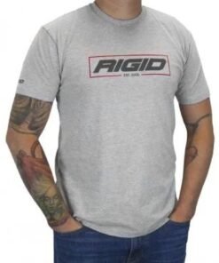 RIGID Industries 1067 RIGID T-Shirt, Established 2006, Grey, Large