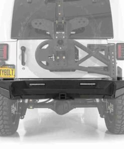 Smittybilt SRC Gen2 Rear Bumper for Jeep Wrangler JK - with 2" Hitch Receiver - Textured Black - 76614