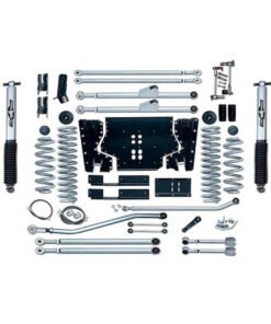 Rubicon Express 4.5" Extreme-Duty Long Arm Suspension Lift Kit with MonoTube Shocks with Rear Track Bar for 2004-2006 Jeep Wrangler Unlimited TJL