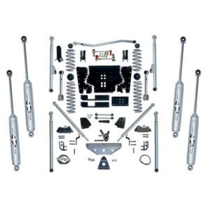 Rubicon Express 4.5" Extreme-Duty Tri-link Long Arm Suspension Lift Kit with Twin-Tube Shocks for 2003-2006 Jeep Wrangler TJ