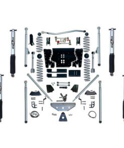 Rubicon Express 4.5" Extreme-Duty Long Arm Suspension Lift Kit with MonoTube Shocks with Rear Tri-Link for 2004-2006 Jeep Wrangler Unlimited TJL