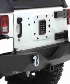 Smittybilt XRC Rear Bumper for Jeep Wrangler JK - w/ 2" Receiver Hitch, Steel - Black Powder Coat - 76855