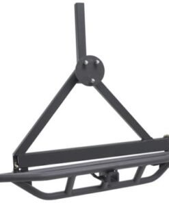 Smittybilt SRC Rear Bumper for Jeep Wrangler TJ/YJ - with 2 Receiver & Swing Away Tire Carrier - Black - 76621