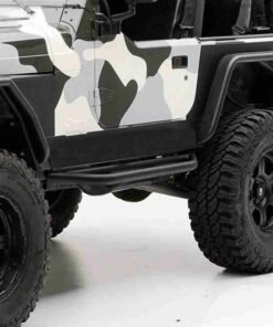 Smittybilt SRC Side Armor Rocker Guards for Jeep Wrangler YJ/TJ - 2" Tube - Black - 76631
