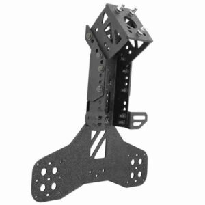 Smittybilt Slant Back Tire Mount for Jeep Wrangler JK - Black - 76857-05