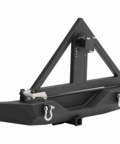 Smittybilt 76856 XRC Rear Bumper w/ Swing Away Tire Carrier, 2" Receiver Hitch and 3/4" D-Ring Mounts for 07-18 Jeep Wrangler JK