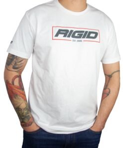 RIGID Industries 1053 RIGID T-Shirt, Established 2006, White, 2X-Large
