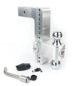Weigh Safe CTB10-2.5 Adjustable 10" Drop 180 Hitch Dual Ball Mount w/ 2.5" Shaft