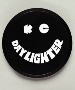KC HiLiTES 6in. Round Hard Cover for Daylighter/SlimLite/Pro-Sport (Single) - Black w/White Smile
